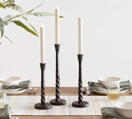Easton Iron Taper Candlesticks