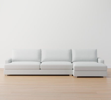 Canyon Square Arm Upholstered Double Chaise Sectional