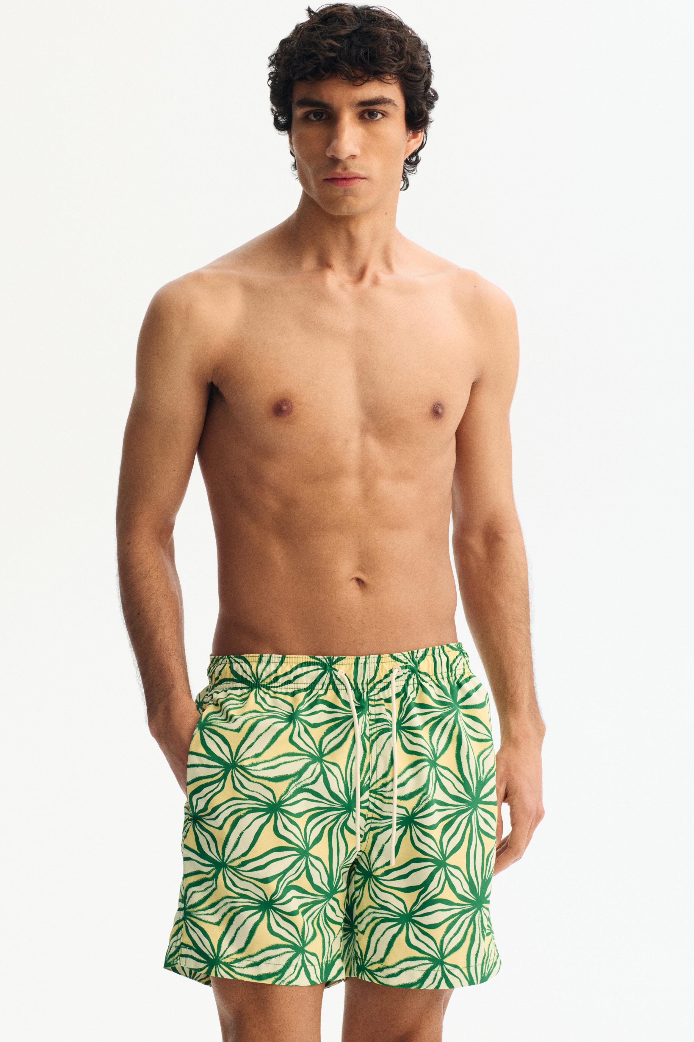 Patterned swim shorts