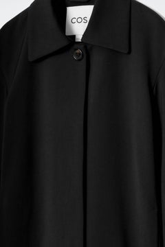 SINGLE-BREASTED CAR COAT — Black dark 2