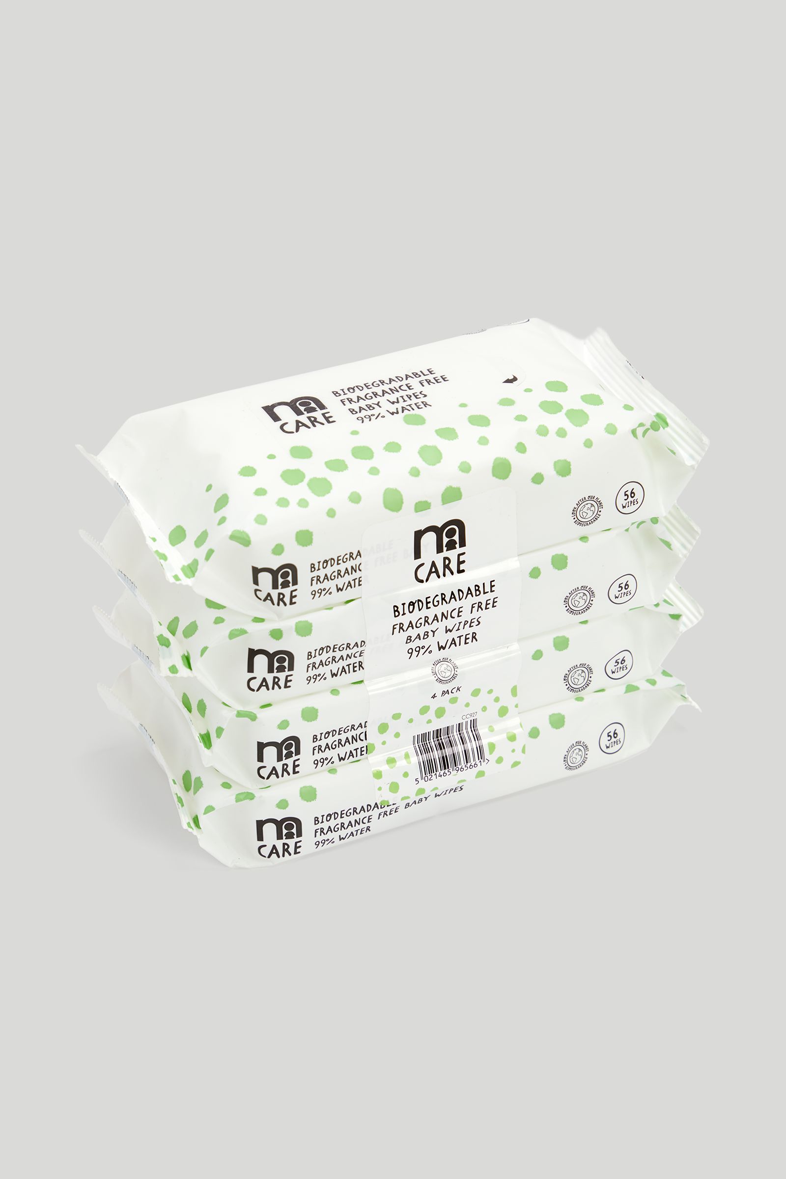 Mothercare Fragrance-Free Water Wipes - 4 x 56 Pack