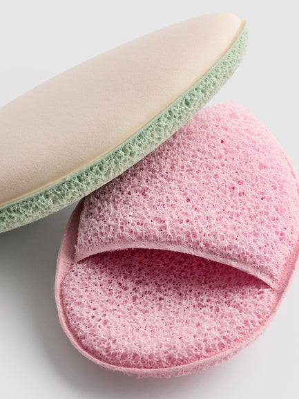 2pk Dual-Ended Cleansing Sponges