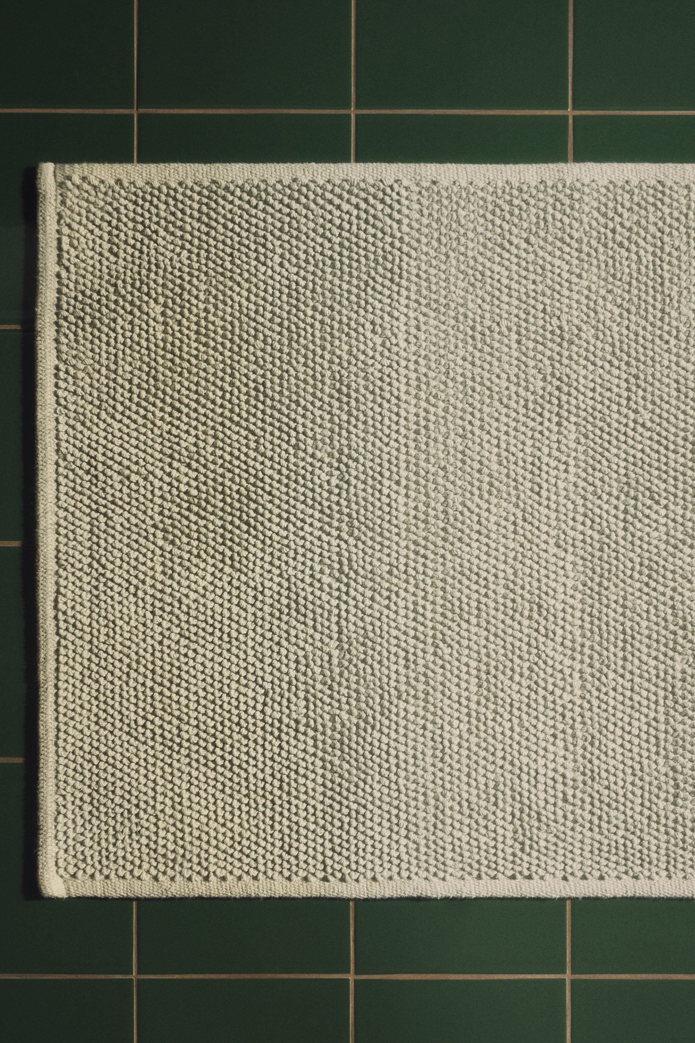 Cotton bath mat (green)