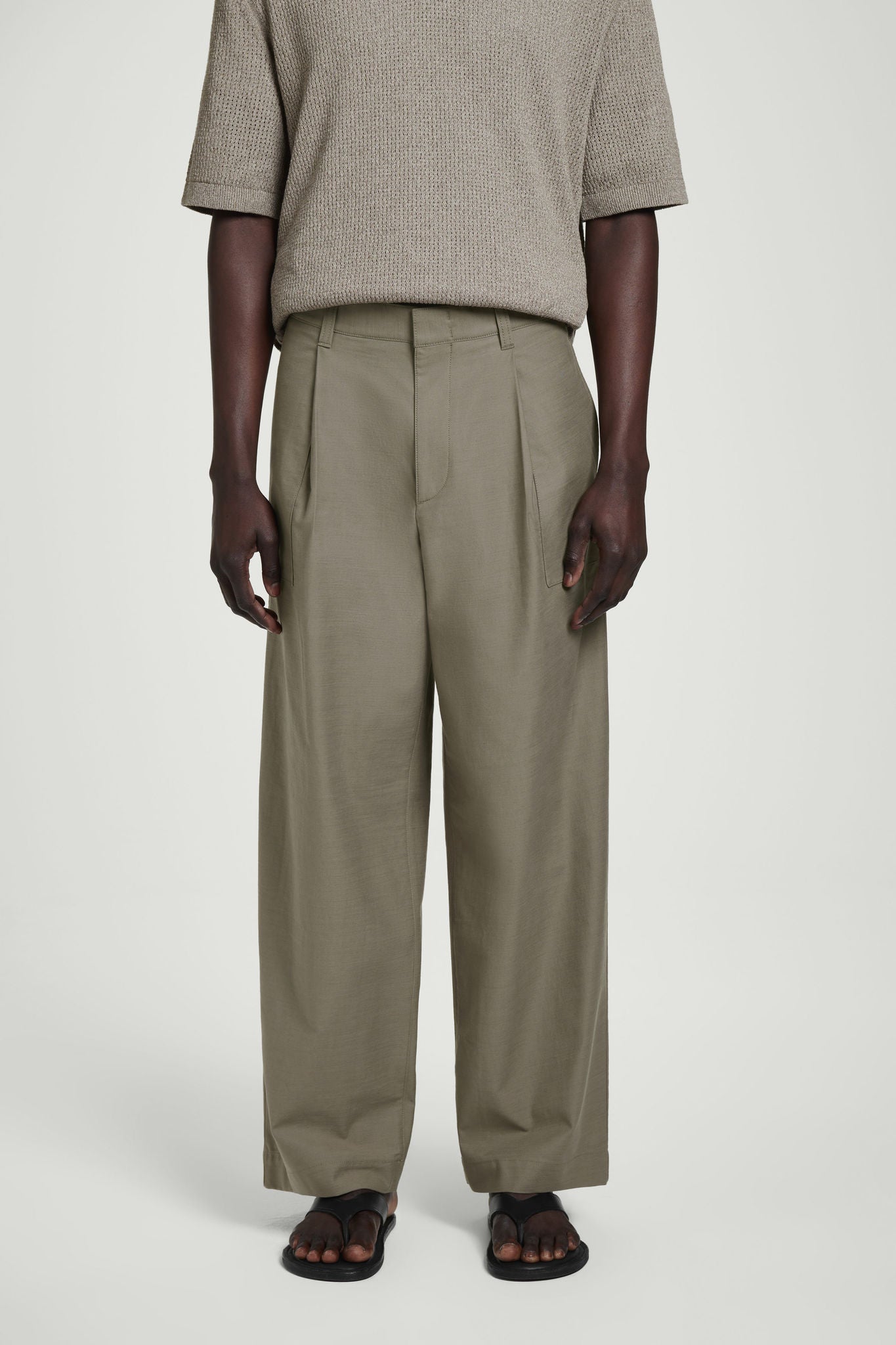 Wide-leg Cotton-twill Trousers | COS UAE