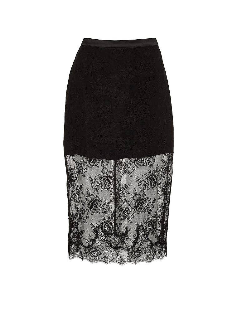 Rose Lace Midi Skirt