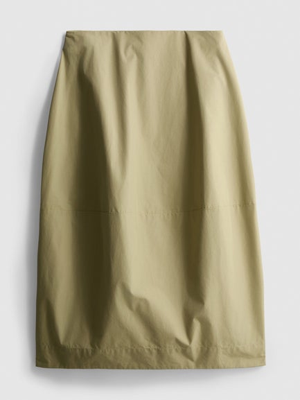 Cotton Rich Barrel Midi Skirt