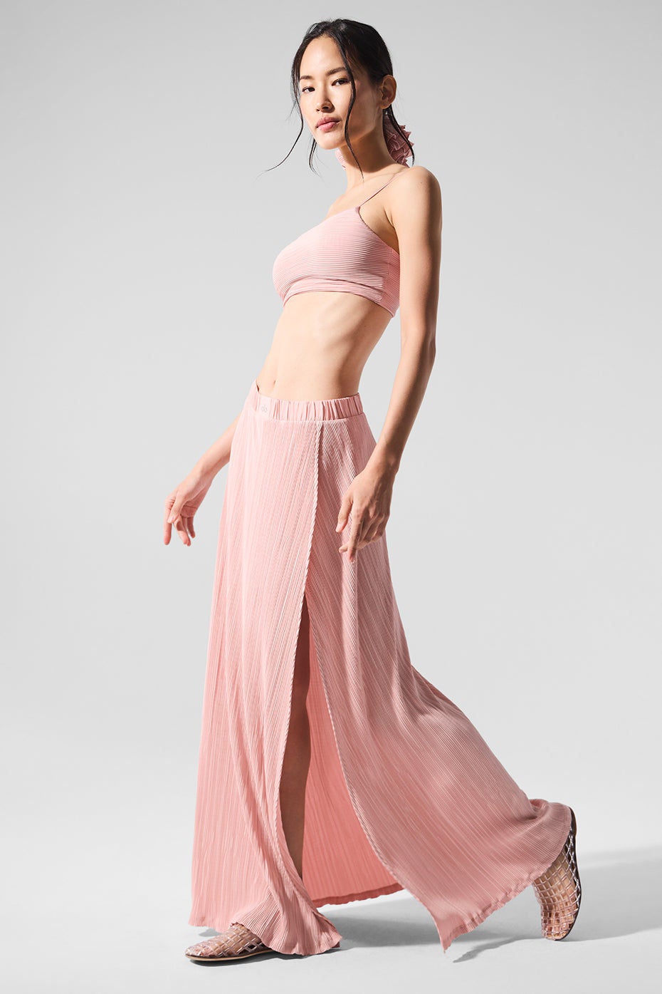 関税負担なし◆ALO Yoga◆Micro Plisse Game On ブラトップ Micro Plisse Game On Bra - Spruce Green | Alo Yoga