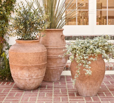 Sienna Fiber Stone Planter