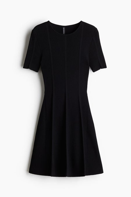 H&M Rib-knit flared-skirt dress 1262820001 price in Kuwait | Compare Prices