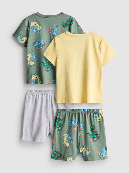 2pk Dinosaur Graphic Short Pyjamas