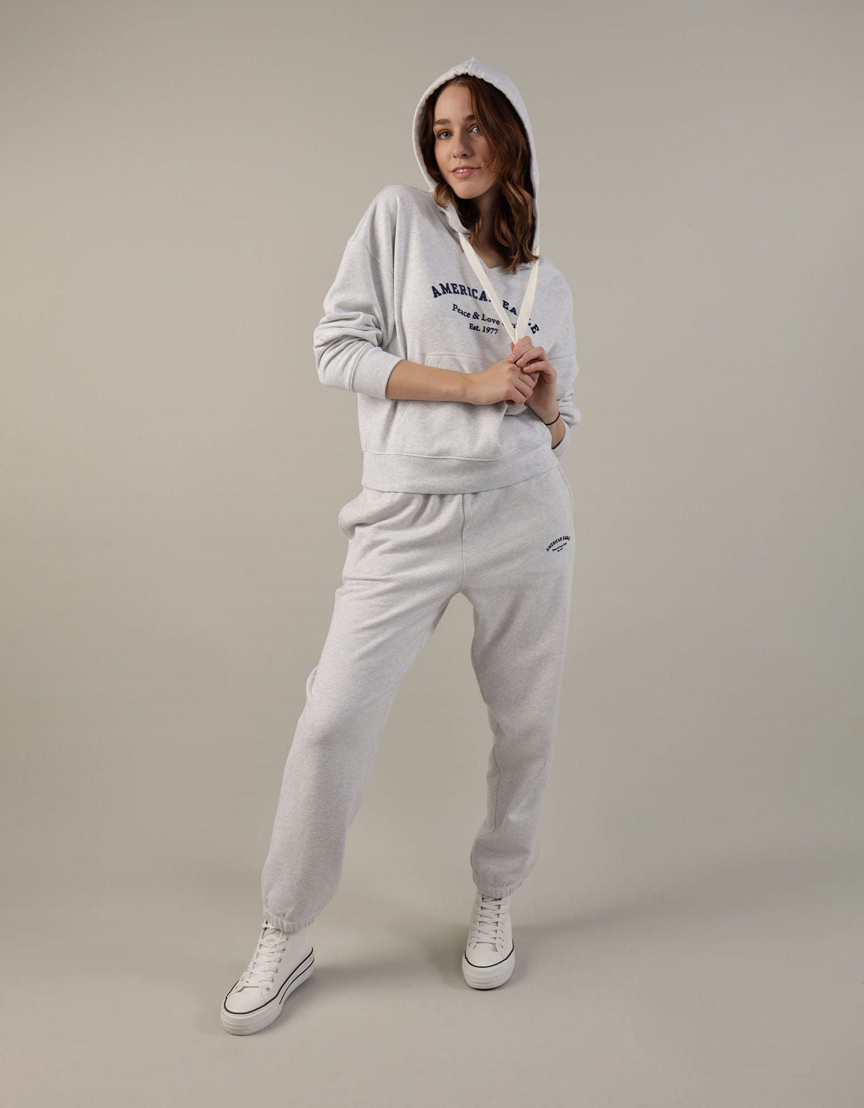 aeae APPLIQUE LOGO HOODIE グレー パーカー Mサイズ グレー（灰色）系 AEAE(エーイーエーイー) パーカー・フーディ