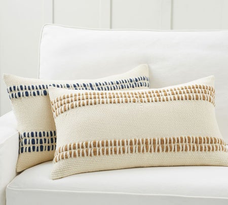 Reed Striped Lumbar Pillow Covers