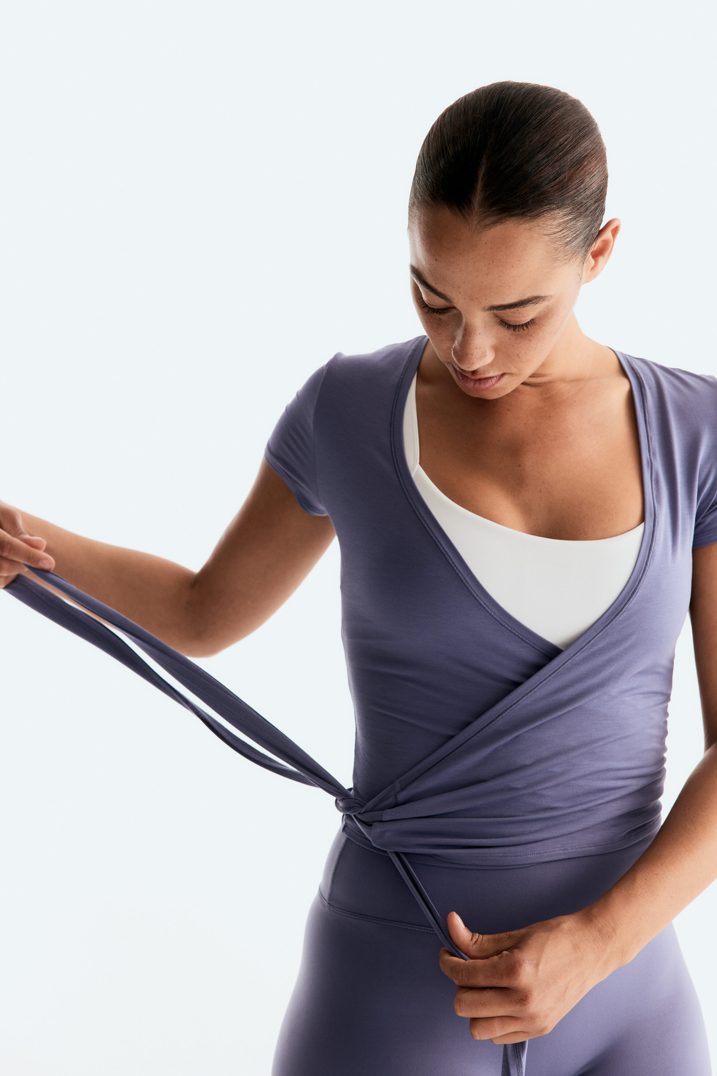 Sports wrap top in modal