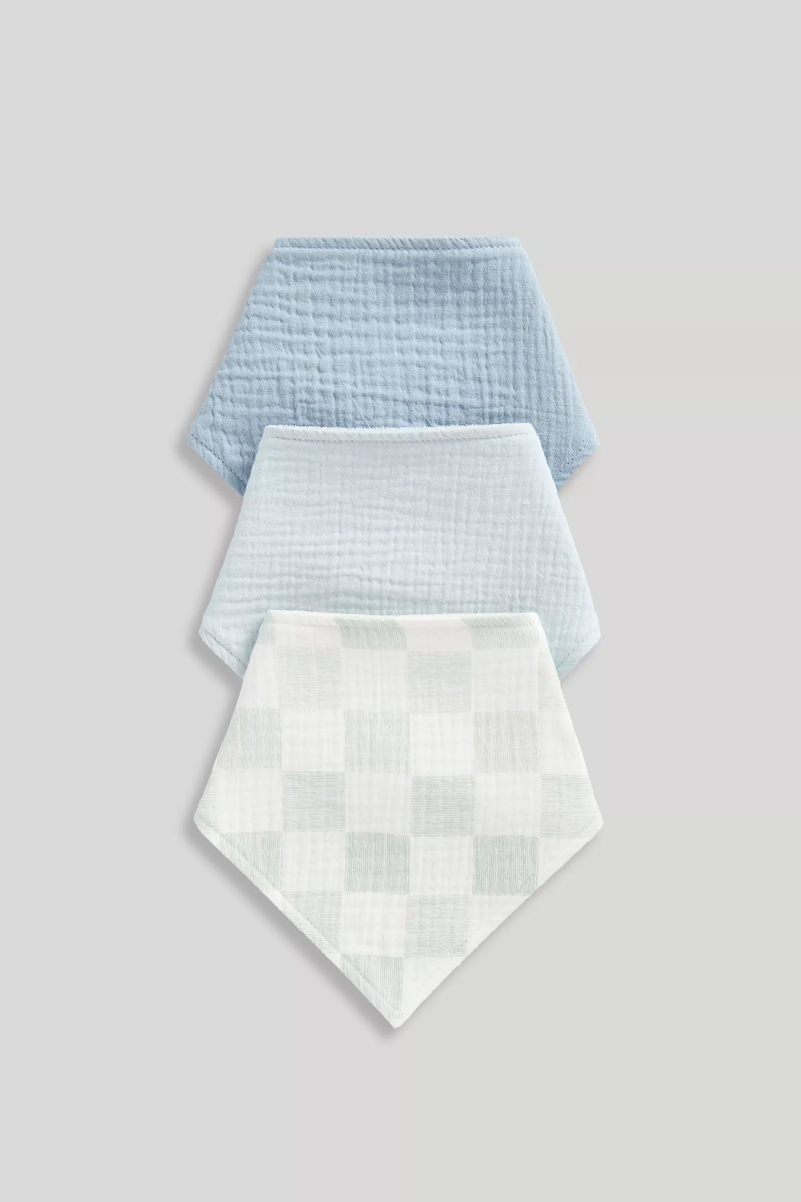 3 Pack Mothercare Muslin Dribble Bibs