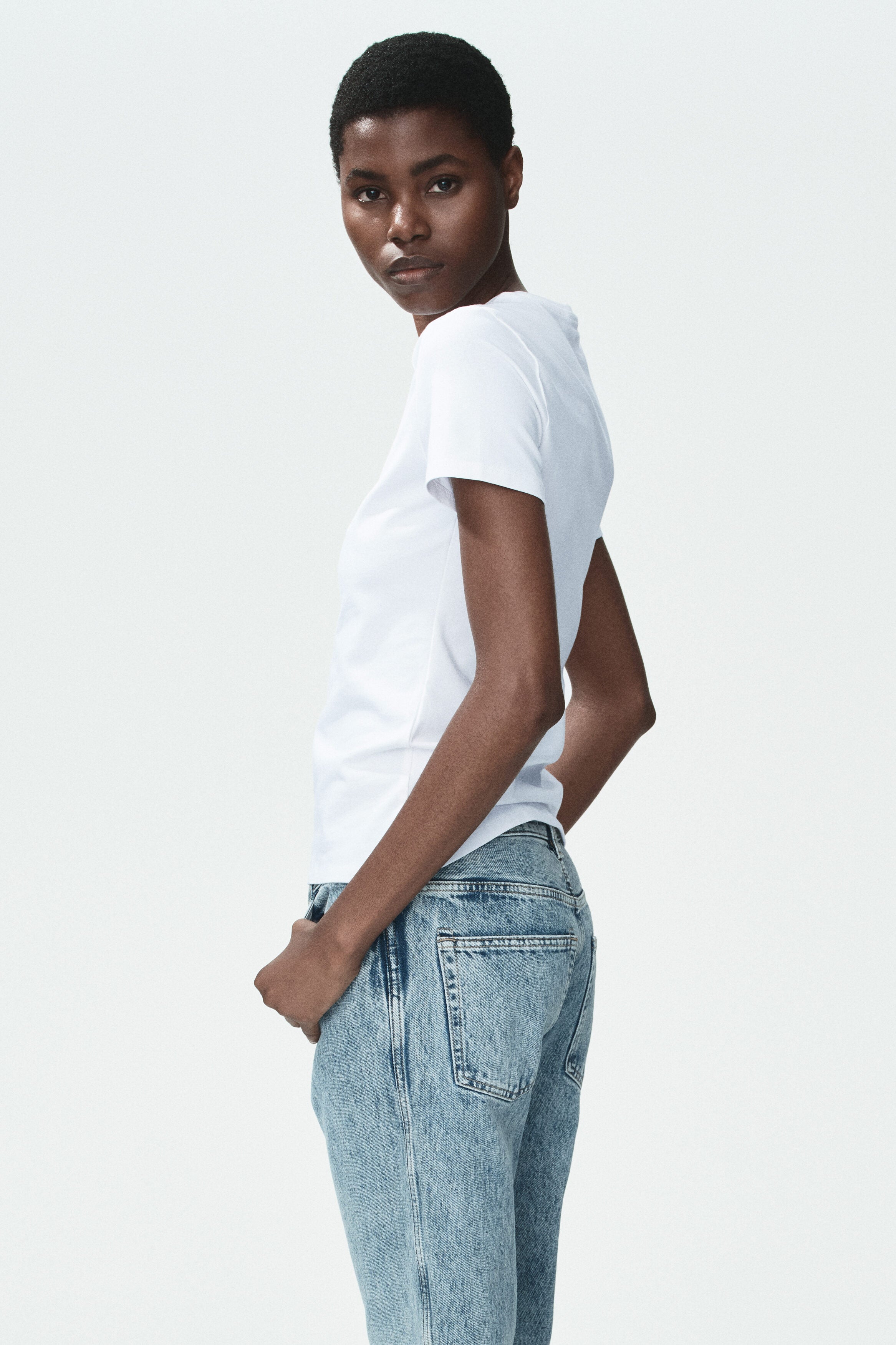 Fitted cotton-blend T-shirt 4