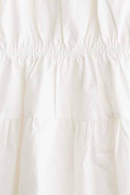 Drawstring-detail poplin dress