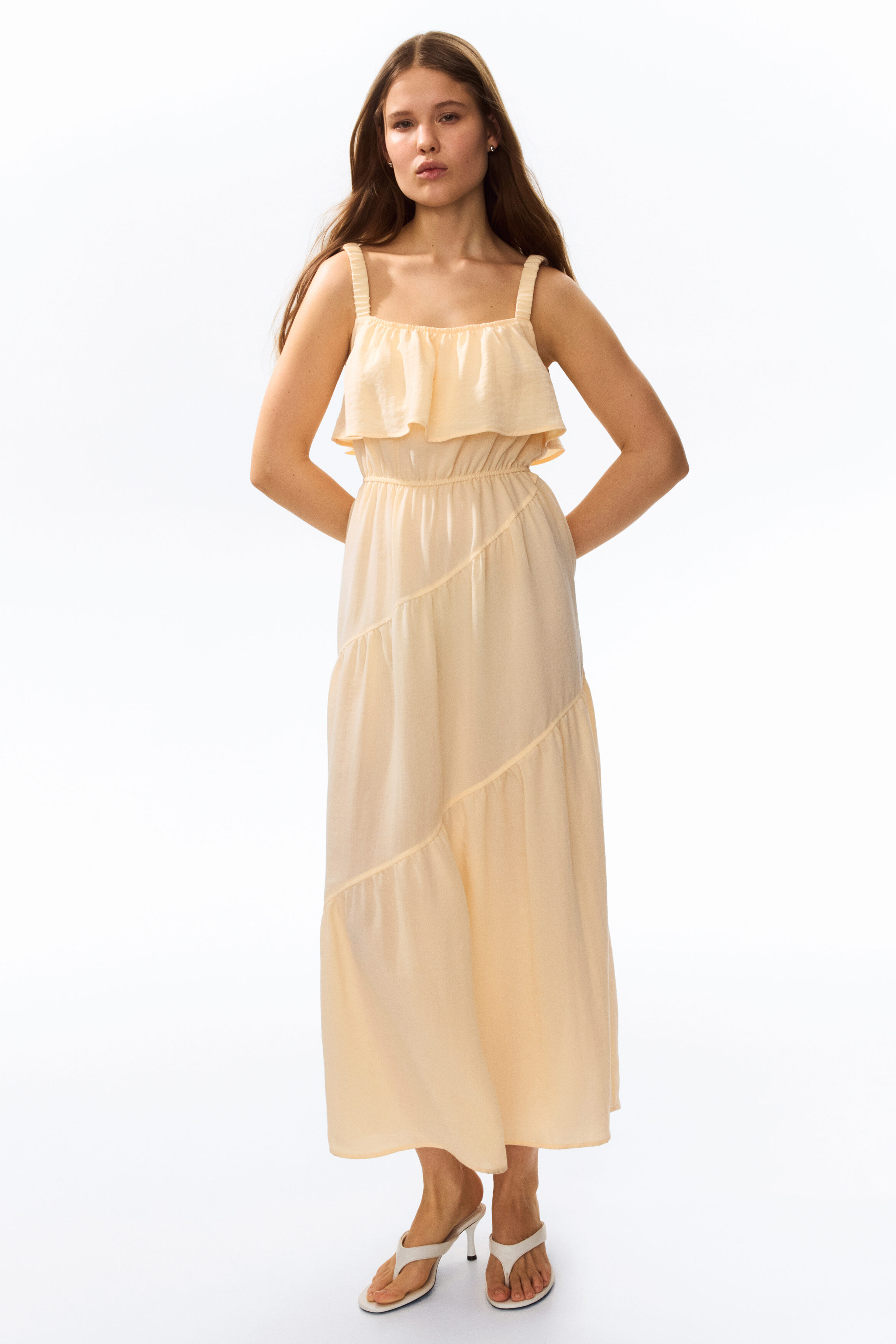 Flounced tiered dress