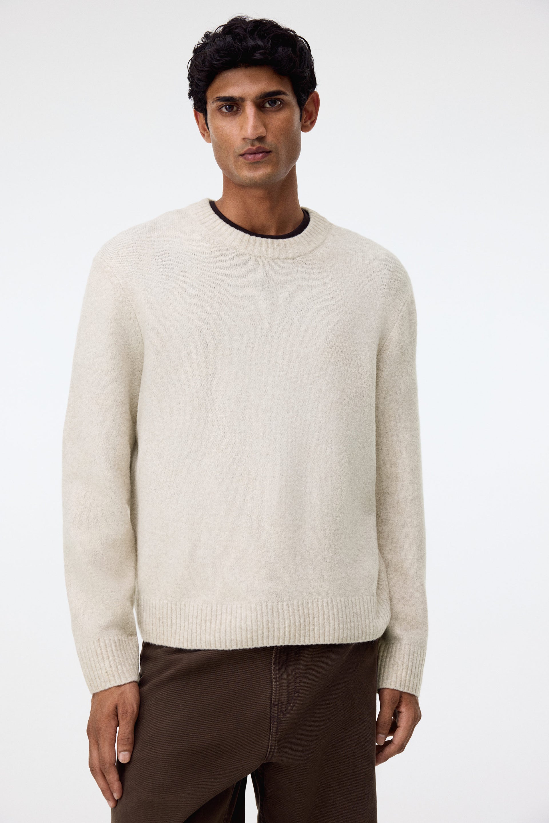 Regular-Fit Brushed Sweater