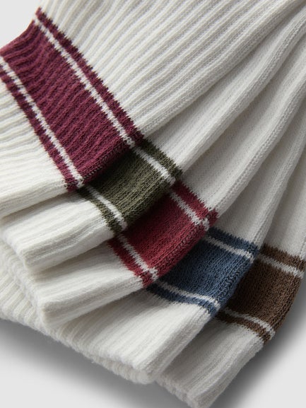 5pk Stripe Sports Socks