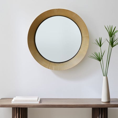 Fluted Wall Mirror - 30"