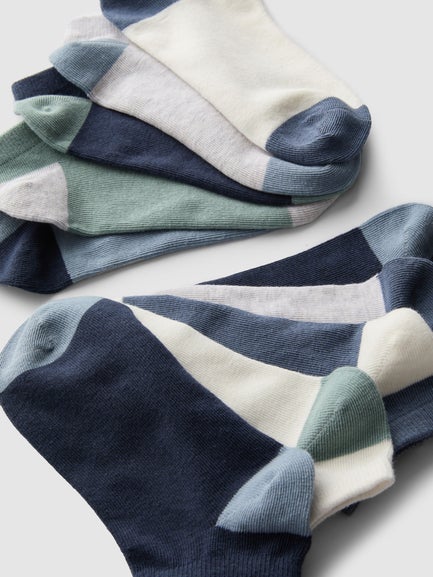 10pk Flat Seam Trainer Socks