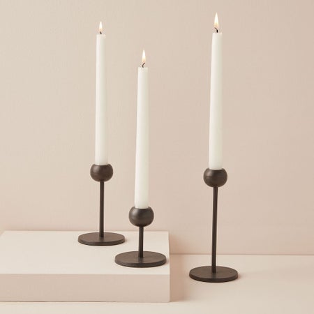 Modern Brass Candleholders - Bronze