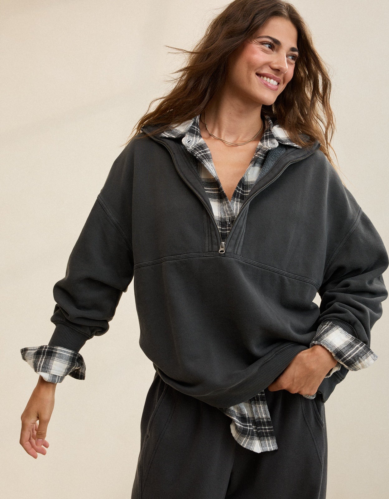 Aerie Quarter Zip Sweatshirt