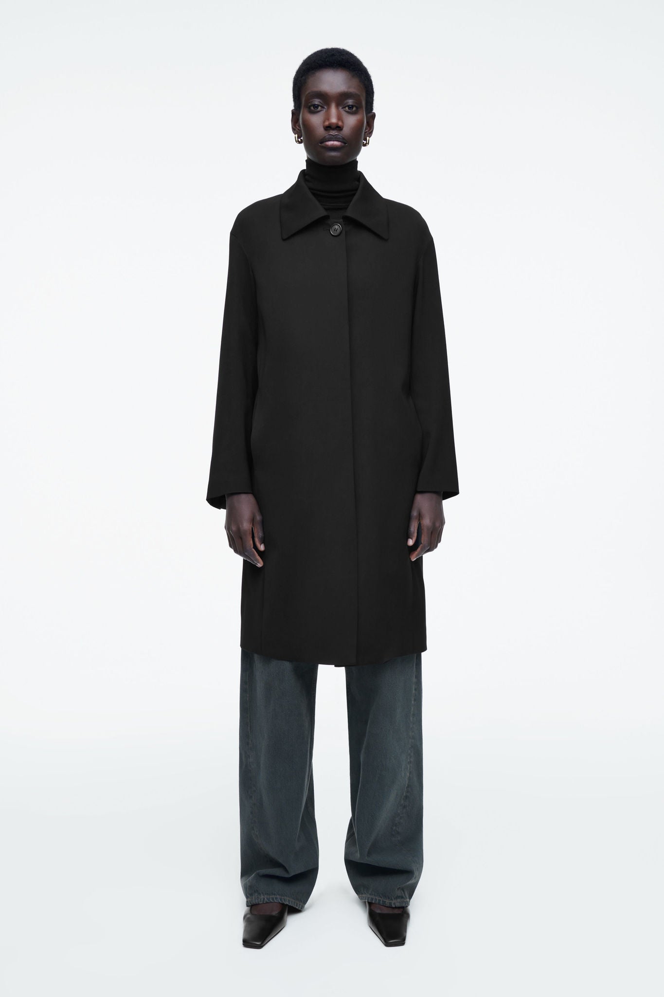COS コート DOUBLE-FACED WOOL BELTED COAT ベルト付きダブルフェイスウール