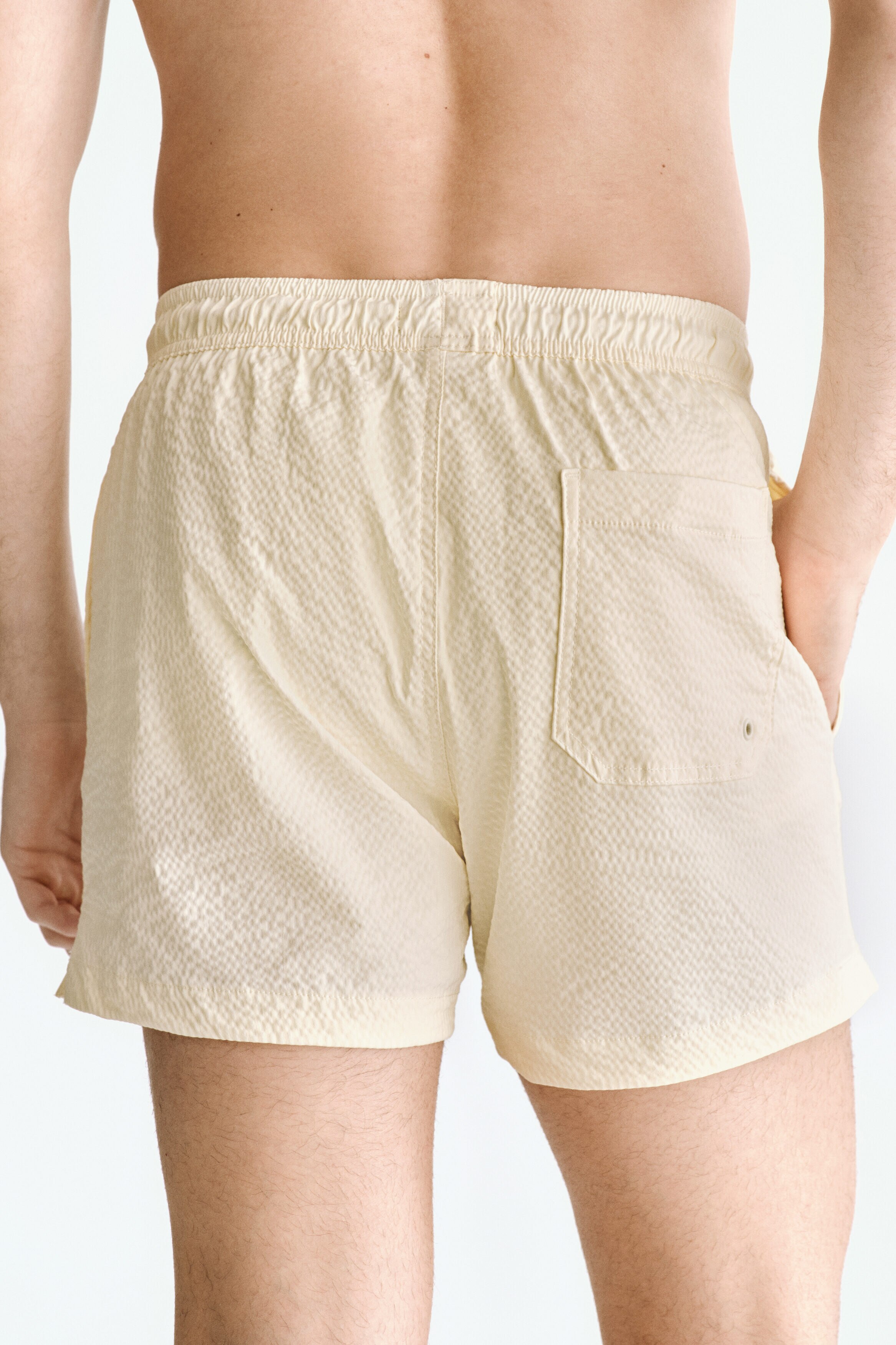 Seersucker swim shorts