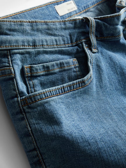 Straight Fit Denim Shorts
