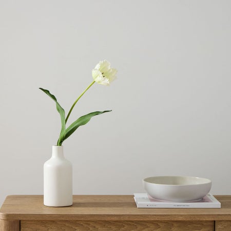 Faux White Tulip Stem