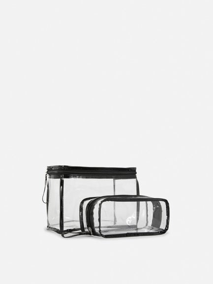 2pk Clear Makeup Bags