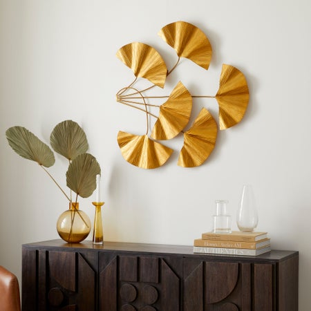 Ginkgo Metal Leaf Wall Art - Small