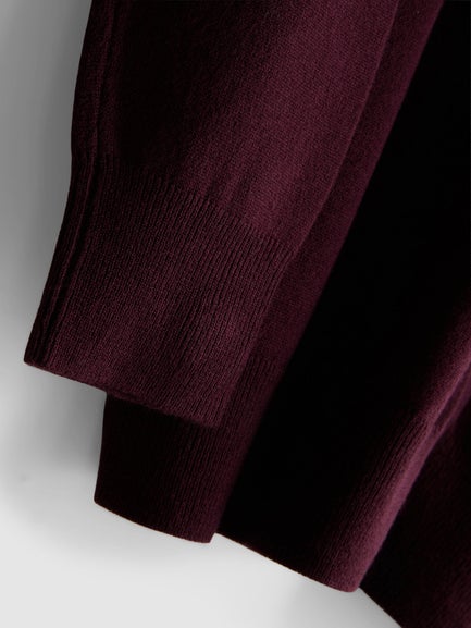 Knitted Crew Neck Cardigan