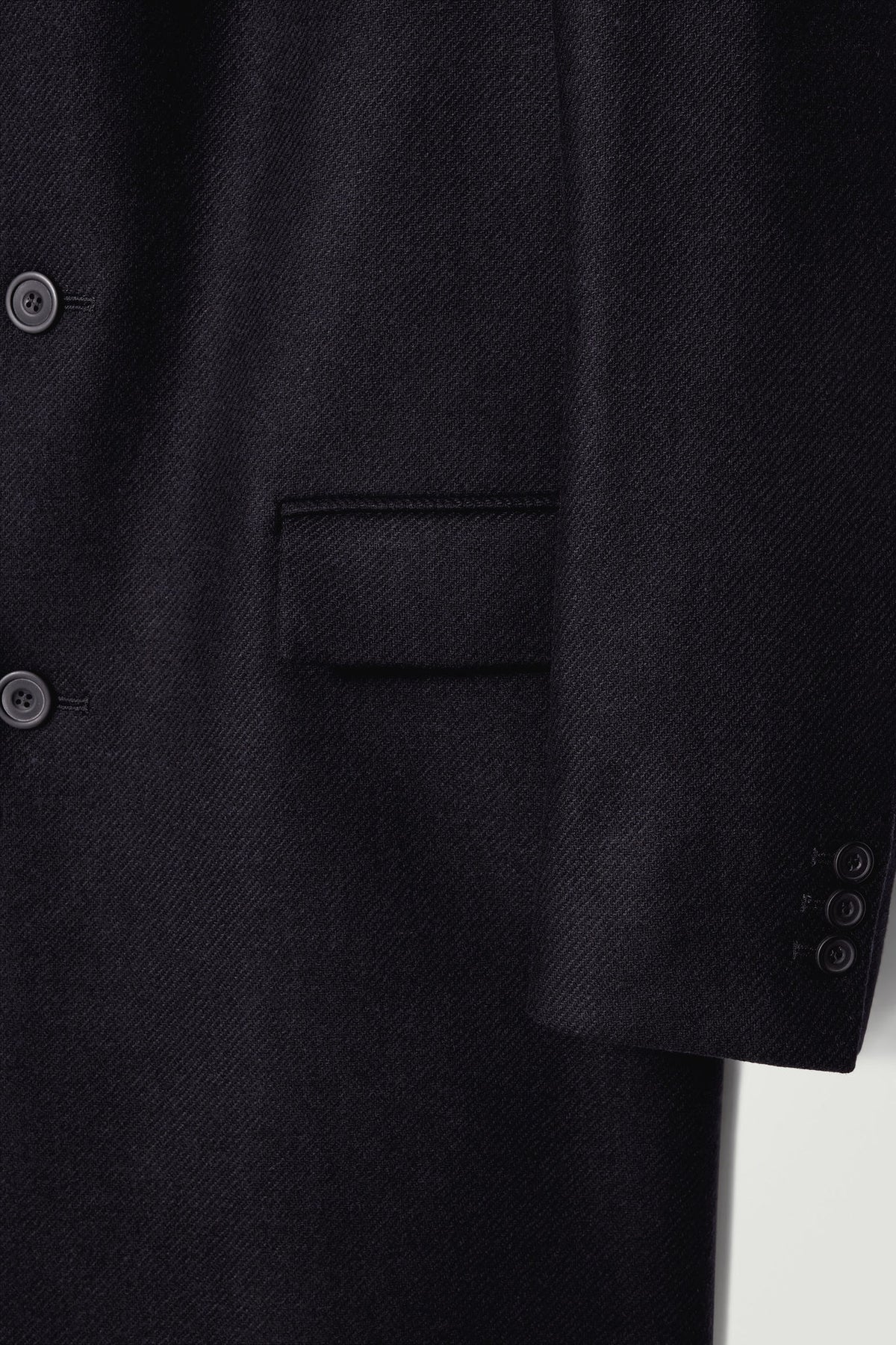 TAILORED WOOL-TWILL COAT — Blue dark