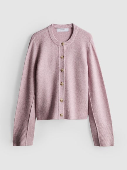 Relaxed Knitted Crew Neck Cardigan
