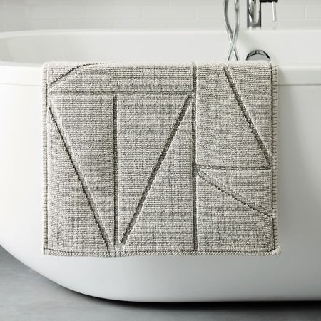 Organic Triangle Sculpted Bath Mat