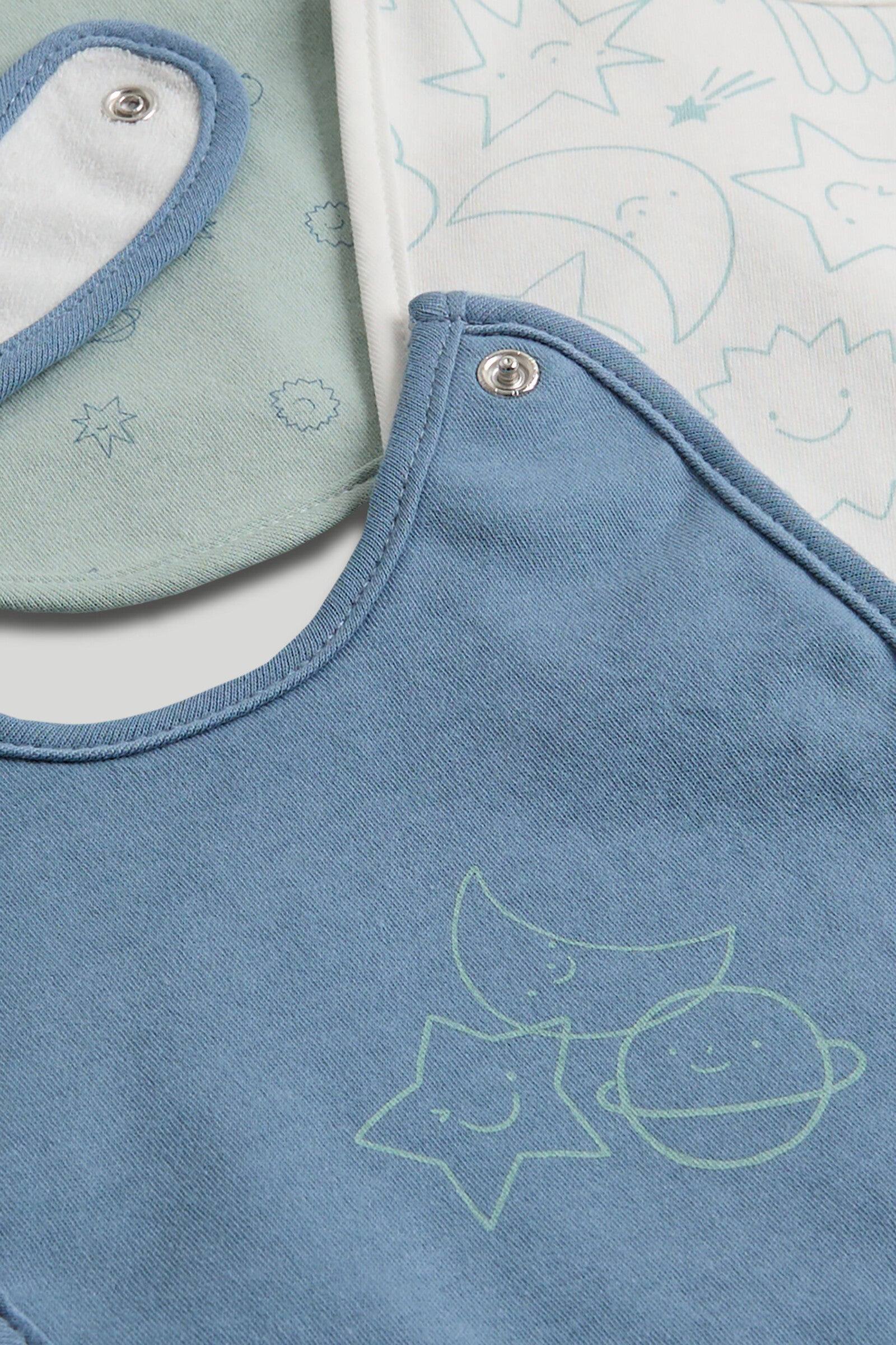3 Pack Space Newborn Bibs