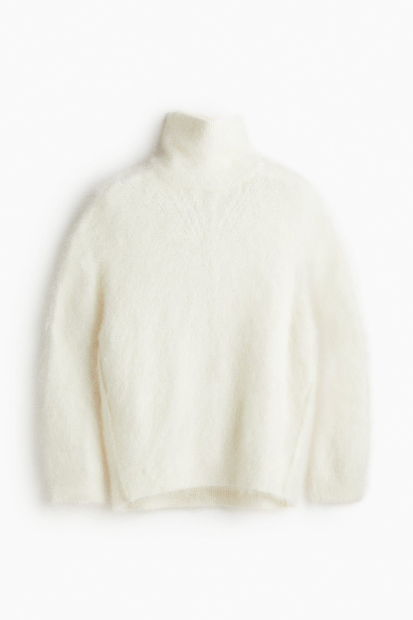 High-collar mohair-blend jumper