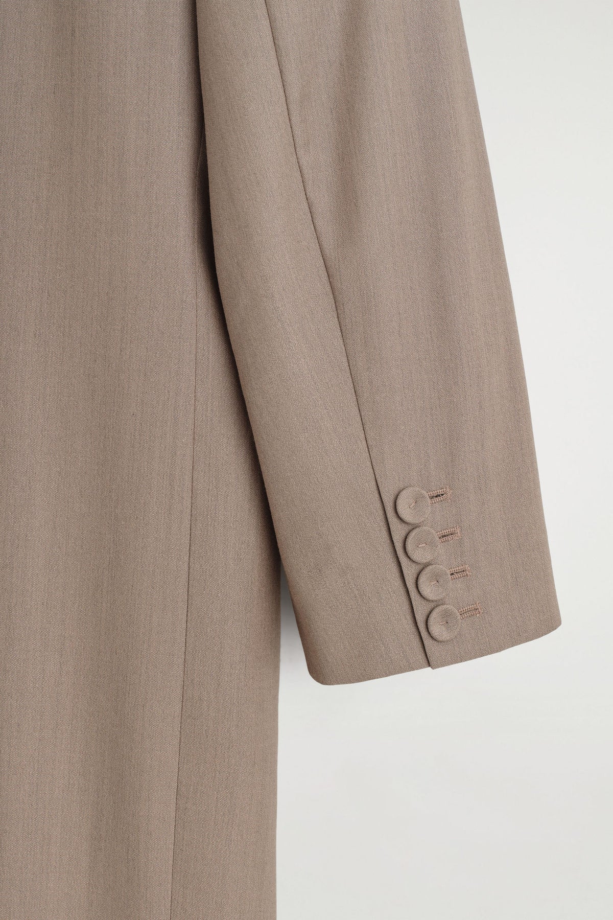 COLLARLESS TAILORED COAT — Mole dusty light