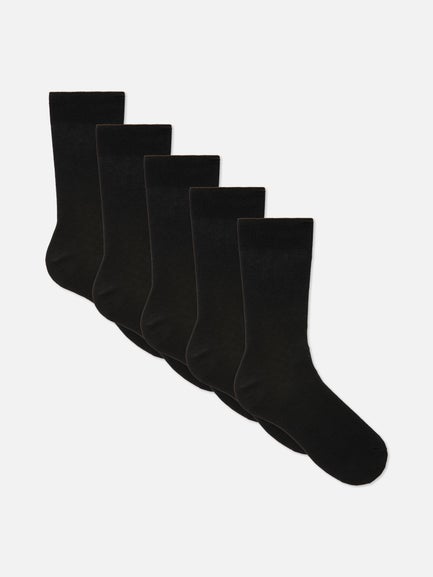 5pk Ribbed Ankle Socks