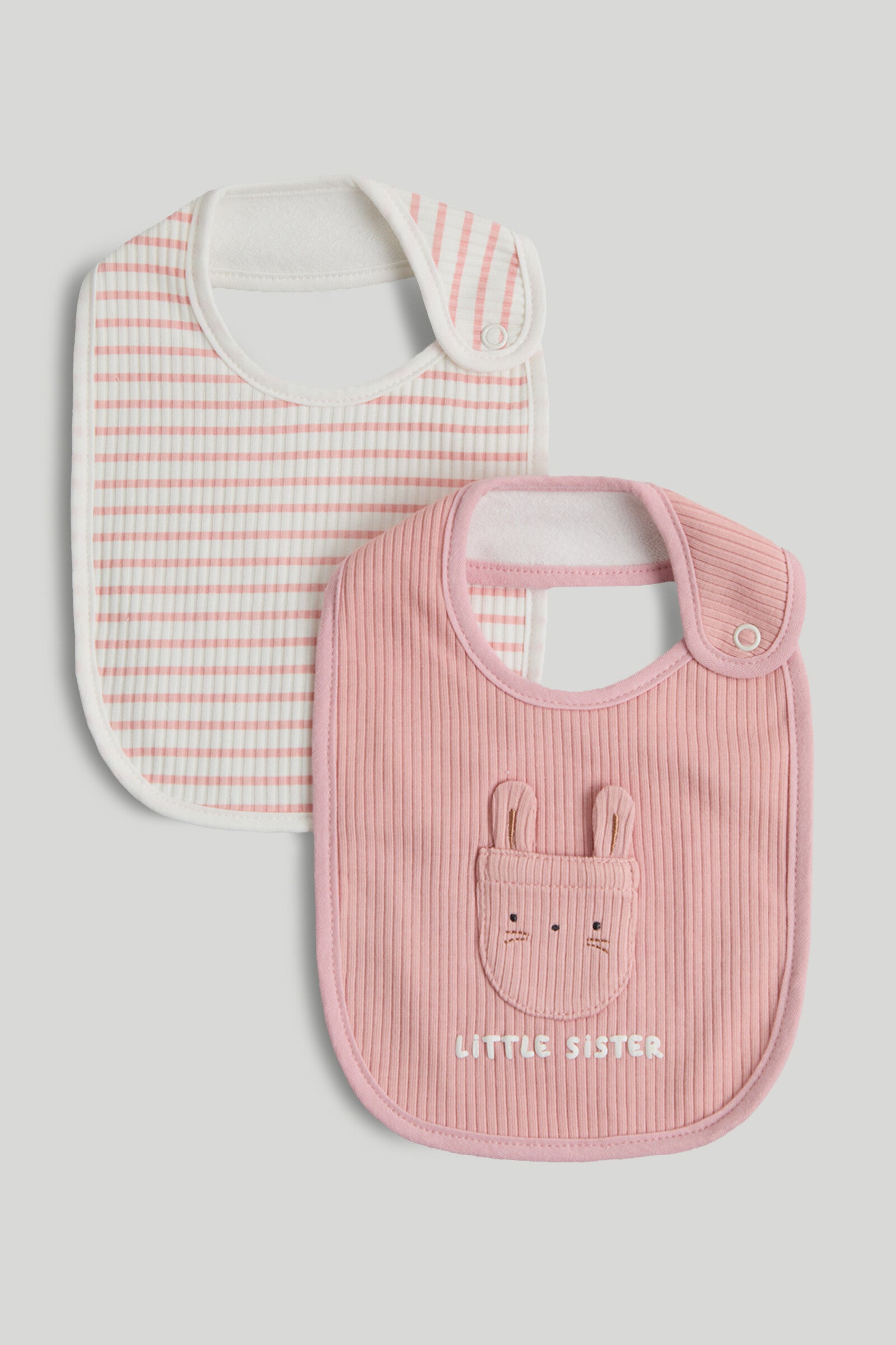 2 Pack Little Sister Newborn Bibs