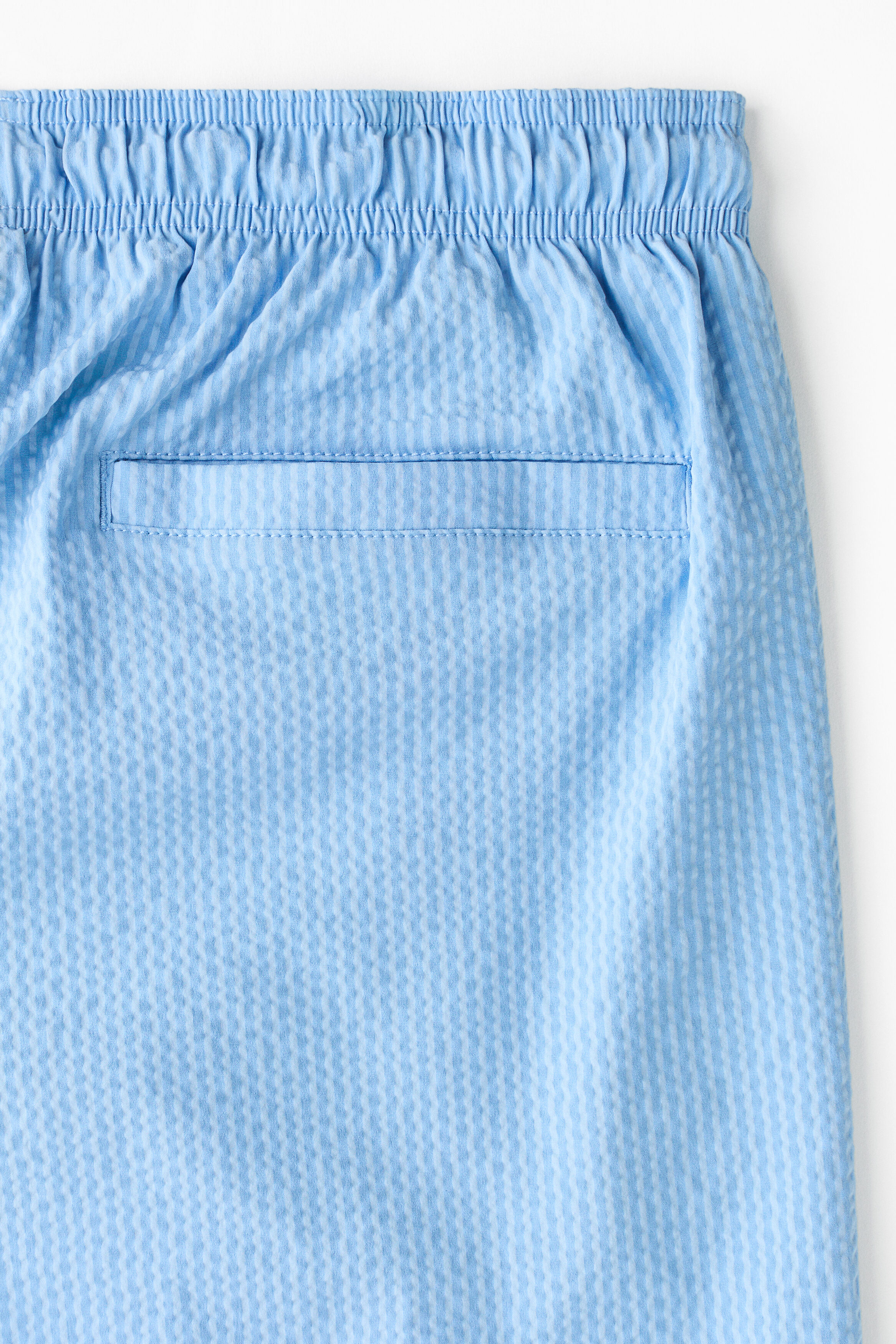 Seersucker swim shorts
