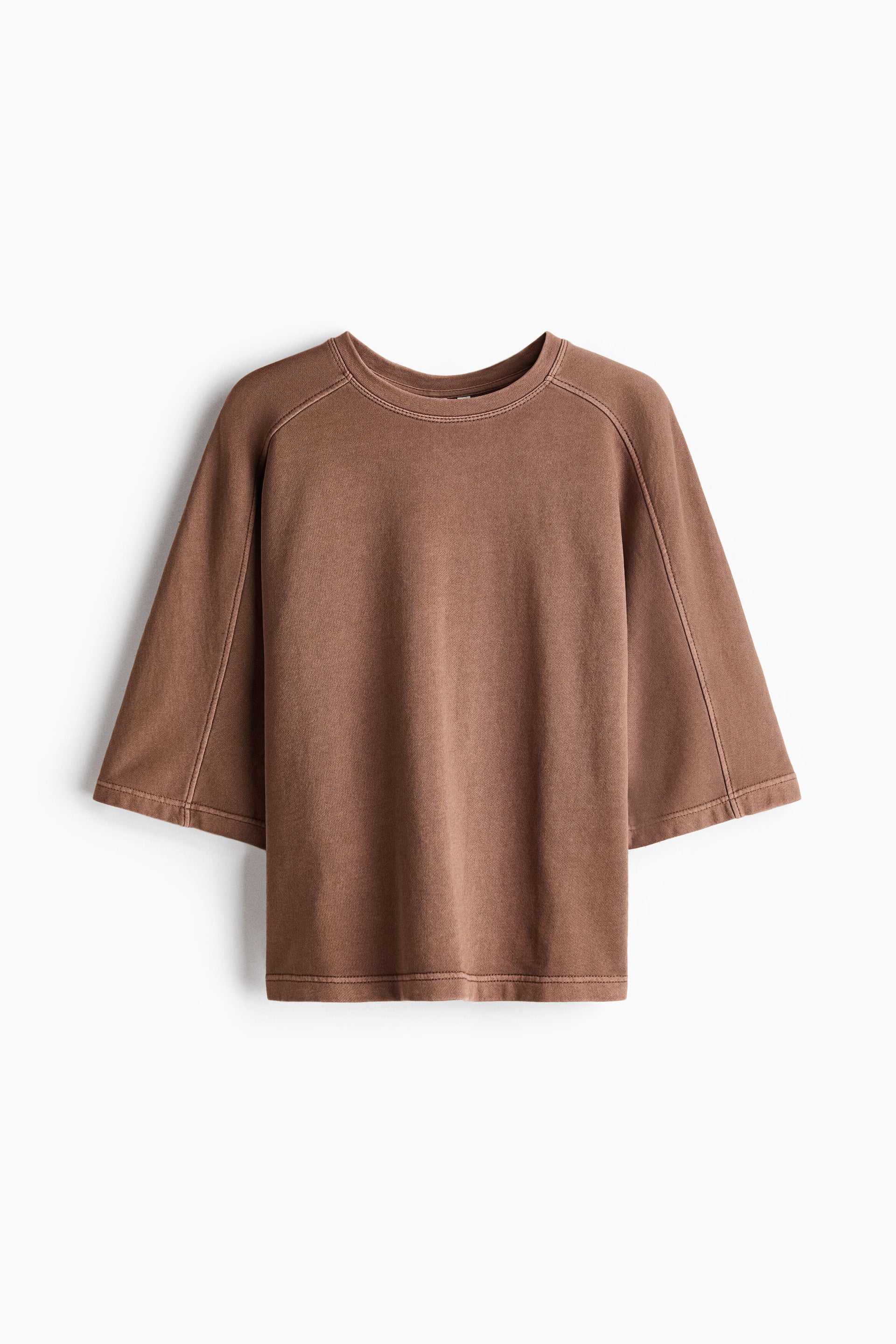 Short-sleeved cotton sweatshirt