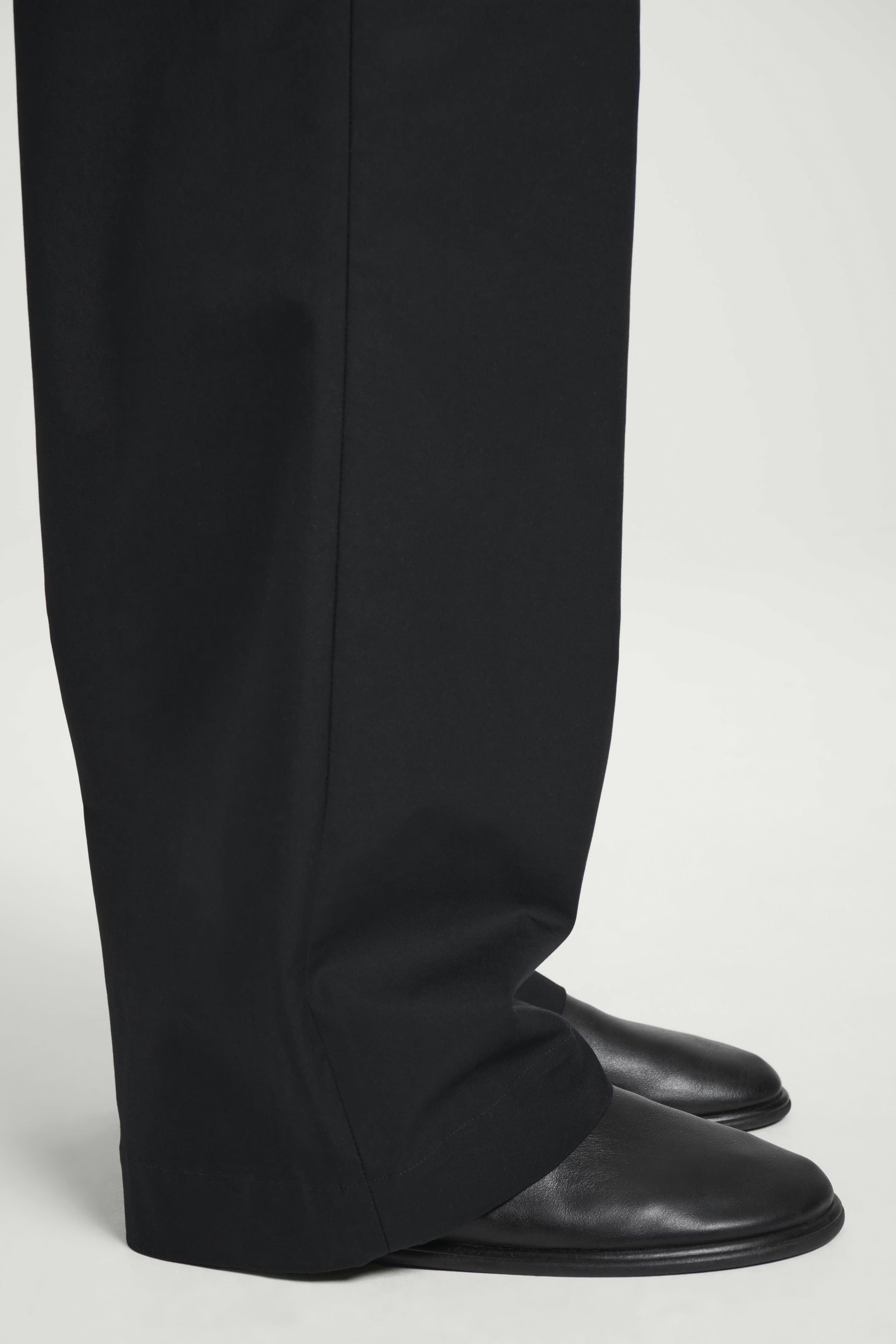 COS Leather Slip On Shoes Black COS Minimal Black Man Loafers, Size EU42, UK8, US8 main image 2