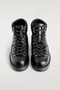 LEATHER HIKING BOOTS — Black dark 1
