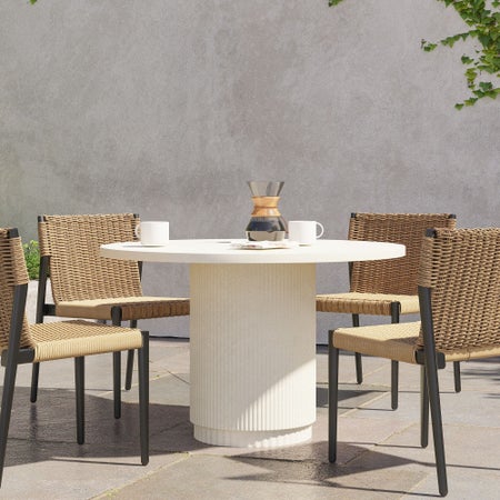 Fluted Indoor/Outdoor Bistro Table