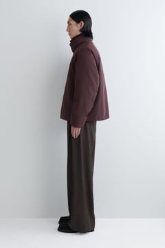 PADDED MOCK-NECK DOWN JACKET — Red dark 3