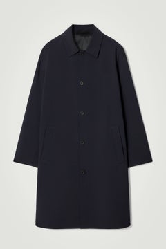 WOOL-BLEND CAR COAT — Blue dark 1