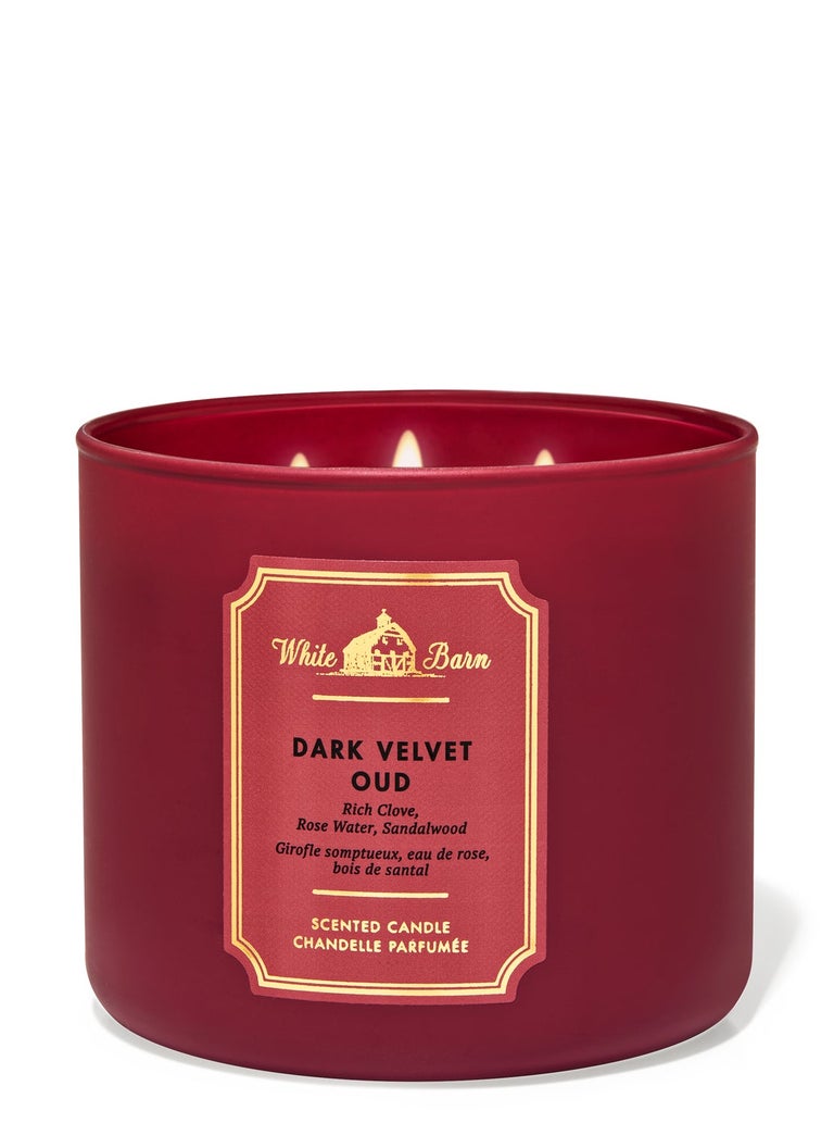 White Barn Bath And Body Wick Candle Sale Dark Velvet Oud 3-wick